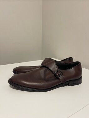 Kenneth Cole Men's Single Monk Strap Oxfords in Brown Size: 11 US (GENTLY WORN)